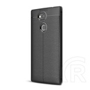 Gigapack Sony Xperia L2 Szilikon telefonvédő (bőr hatású, varrás minta, fekete)