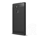 Gigapack Sony Xperia L2 Szilikon telefonvédő (légpárnás sarok, szálcsiszolt, karbon minta, fekete)