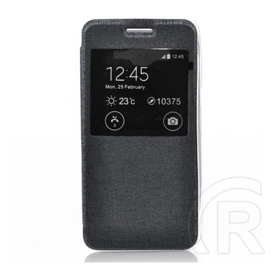 Gigapack Sony Xperia Z5 (E6653) tok álló, bőr hatású (Flip, oldalra nyíló, S-View Cover) fekete
