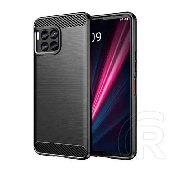 Gigapack T Phone 2 Pro 5G szilikon telefonvédő (ütésállóság, légpárnás sarok, szálcsiszolt, karbon minta) fekete