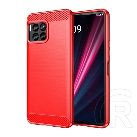 Gigapack T Phone 2 Pro 5G szilikon telefonvédő (ütésállóság, légpárnás sarok, szálcsiszolt, karbon minta) piros