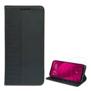 Gigapack T Phone 2 Pro 5G tok álló, bőr hatású (flip, oldalra nyíló, asztali tartó, lóhere) fekete