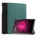 Gigapack T Tablet 5G ( 2023 ) tok álló, bőr hatású (aktív flip, oldalra nyíló, trifold, asztali tartó) sötétzöld