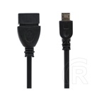 Gigapack USB 2.0 kábel (A aljzat / mikro-B dugó, OTG, fekete)