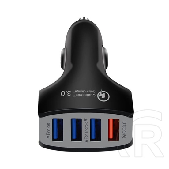 Gigapack USB autós töltő 3,5/1,8 A (4 port, fekete)