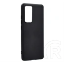 Gigapack Xiaomi 12X műanyag telefonvédő (gumírozott, mikrofiber plüss karcolásmentesítő belső, prémium) fekete
