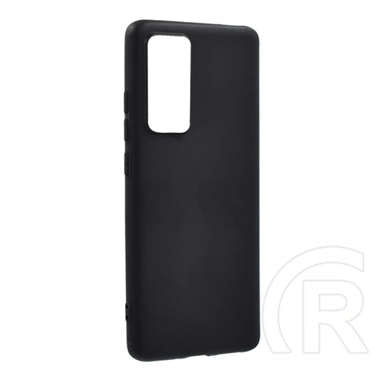Gigapack Xiaomi 12X műanyag telefonvédő (gumírozott, mikrofiber plüss karcolásmentesítő belső, prémium) fekete