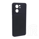Gigapack Xiaomi 13T Pro szilikon telefonvédő (matt, mikrofiber plüss karcolásmentesítő belső, prémium) fekete