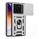 Gigapack Xiaomi 14T Pro defender szilikon telefonvédő (ütésállóság, tartógyűrű, kameravédő) ezüst