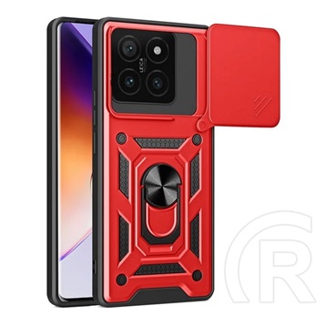 Gigapack Xiaomi 14T defender szilikon telefonvédő (ütésállóság, tartógyűrű, kameravédő) piros