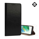 Gigapack Xiaomi 14T tok álló, valódi bőr (flip, oldalra nyíló, asztali tartó) fekete