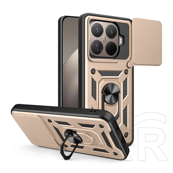 Gigapack Xiaomi 15T Pro defender szilikon telefonvédő (ütésállóság, tartógyűrű, kameravédő) arany