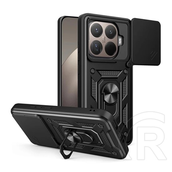 Gigapack Xiaomi 15T Pro defender szilikon telefonvédő (ütésállóság, tartógyűrű, kameravédő) fekete