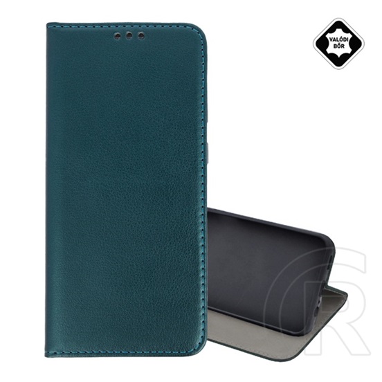 Gigapack Xiaomi 15T Pro tok álló, valódi bőr (flip, oldalra nyíló, asztali tartó) sötétzöld
