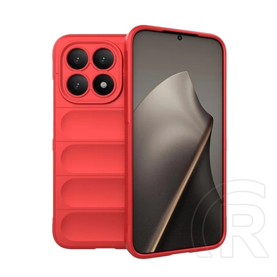 Gigapack Xiaomi 15T szilikon telefonvédő (ütésállóság, kameravédő, 3d) piros