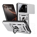 Gigapack Xiaomi 15 defender szilikon telefonvédő (ütésállóság, tartógyűrű, kameravédő) ezüst