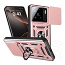 Gigapack Xiaomi 15 defender szilikon telefonvédő (ütésállóság, tartógyűrű, kameravédő) rozéarany