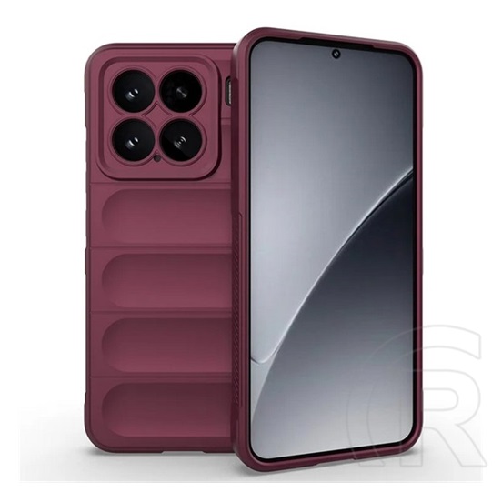 Gigapack Xiaomi 15 szilikon telefonvédő (ütésállóság, kameravédő, 3d) bordó
