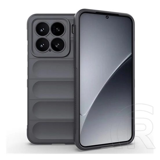 Gigapack Xiaomi 15 szilikon telefonvédő (ütésállóság, kameravédő, 3d) sötétszürke