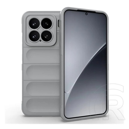 Gigapack Xiaomi 15 szilikon telefonvédő (ütésállóság, kameravédő, 3d) világosszürke