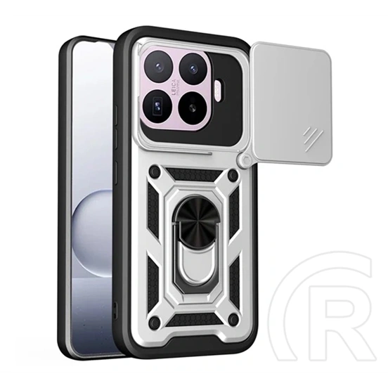 Gigapack Xiaomi 17T Pro defender szilikon telefonvédő (ütésállóság, tartógyűrű, mágneses) ezüst