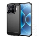 Gigapack Xiaomi 17T Pro szilikon telefonvédő (ütésállóság, légpárnás sarok, szálcsiszolt, karbon minta) fekete
