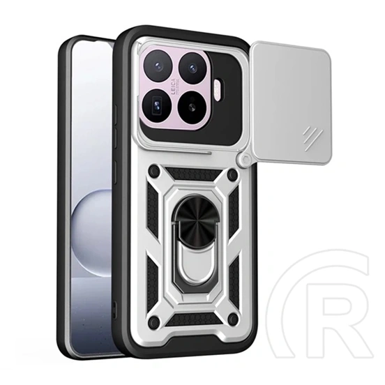 Gigapack Xiaomi 17T defender szilikon telefonvédő (ütésállóság, tartógyűrű, mágneses) ezüst