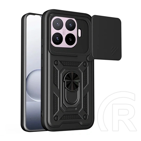 Gigapack Xiaomi 17T defender szilikon telefonvédő (ütésállóság, tartógyűrű, mágneses) fekete