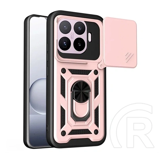 Gigapack Xiaomi 17T defender szilikon telefonvédő (ütésállóság, tartógyűrű, mágneses) rozéarany