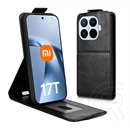 Gigapack Xiaomi 17T tok álló, bőr hatású (flip, lefelé nyíló, asztali tartó, bankkártya tartó, mágnescsat) fekete