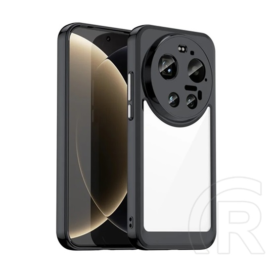 Gigapack Xiaomi 17 Ultra szilikon telefonvédő (ütésállóság, átlátszó hátlap) fekete