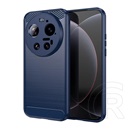 Gigapack Xiaomi 17 Ultra szilikon telefonvédő (ütésállóság, légpárnás sarok, szálcsiszolt, karbon minta) sötétkék