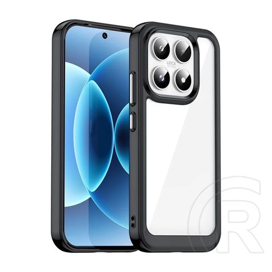 Gigapack Xiaomi 17 szilikon telefonvédő (ütésállóság, átlátszó hátlap) fekete