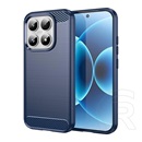 Gigapack Xiaomi 17 szilikon telefonvédő (ütésállóság, légpárnás sarok, szálcsiszolt, karbon minta) sötétkék