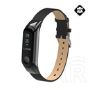 Gigapack Xiaomi MI Band 3 pótszíj (egyedi méret, valódi bőr, állítható) fekete