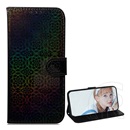 Gigapack Xiaomi Mi 10T Pro 5G tok álló, bőr hatású (Flip, oldalra nyíló, asztali tartó funkció, virág minta) fekete