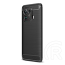 Gigapack Xiaomi Mi 11 Pro 5G szilikon védő (közepesen ütésálló, légpárnás sarok, szálcsiszolt, karbon minta) fekete