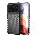 Gigapack Xiaomi Mi 11 Ultra 5G szilikon telefonvédő (közepesen ütésálló, csíkos, dombor minta) fekete