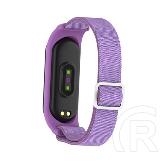 Gigapack Xiaomi Mi Band 6  pótszíj (egyedi méret, állítható, textil) lila