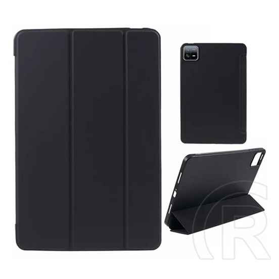 Gigapack Xiaomi Pad 6 11" tok álló, bőr hatású (FLIP, oldalra nyíló, TRIFOLD, asztali tartó) FEKETE