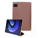 Gigapack Xiaomi Pad 6 tok álló, bőr hatású (aktív flip, oldalra nyíló, trifold, asztali tartó) rozéarany