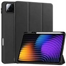 Gigapack Xiaomi Pad 7 Pro  tok álló, bőr hatású (aktív flip, oldalra nyíló, trifold, asztali tartó, ceruza tartó) fekete