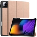 Gigapack Xiaomi Pad 7 Pro  tok álló, bőr hatású (flip, oldalra nyíló, trifold, asztali tartó, ceruza tartó) rozéarany