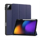 Gigapack Xiaomi Pad 7 Pro  tok álló, bőr hatású (flip, oldalra nyíló, trifold, asztali tartó, ceruza tartó) sötétkék