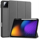 Gigapack Xiaomi Pad 7 Pro  tok álló, bőr hatású (flip, oldalra nyíló, trifold, asztali tartó, ceruza tartó) sötétszürke