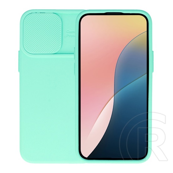 Gigapack Xiaomi Poco C65 szilikon telefonvédő (matt, mikrofiber plüss belső, kameravédő) mentazöld