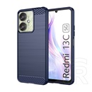 Gigapack Xiaomi Poco C65 szilikon telefonvédő (ütésállóság, légpárnás sarok, szálcsiszolt, karbon minta) sötétkék