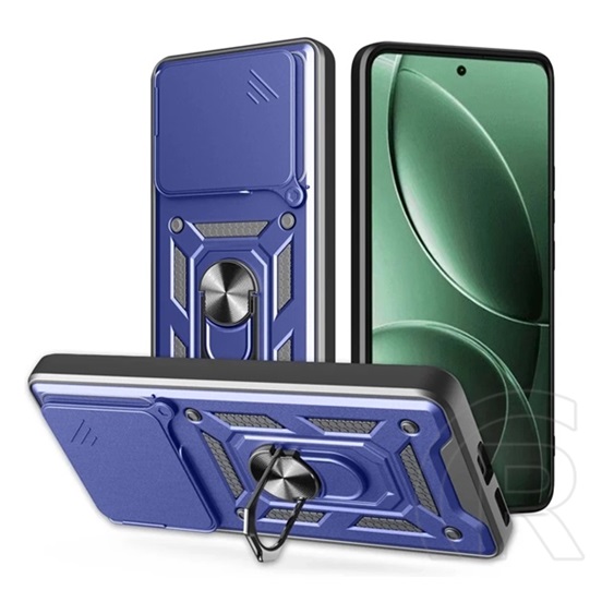 Gigapack Xiaomi Poco F7 Pro defender szilikon telefonvédő (ütésállóság, tartógyűrű, kameravédő) sötétkék