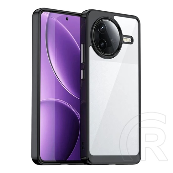 Gigapack Xiaomi Poco F7 Pro szilikon telefonvédő (ütésállóság, átlátszó hátlap) fekete