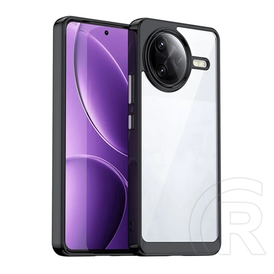 Gigapack Xiaomi Poco F7 Ultra szilikon telefonvédő (ütésállóság, átlátszó hátlap) fekete